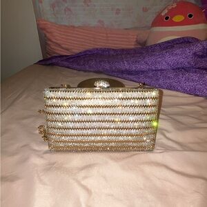 Marshalls Gold and Silver Crystal Clutch